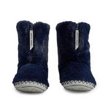 Load image into Gallery viewer, Bedroom Athletics Monroe faux fur slipper with hard sole, Charcoal grey, front view
