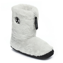 Load image into Gallery viewer, Bedroom Athletics Monroe faux fur slipper with hard sole, light grey 

