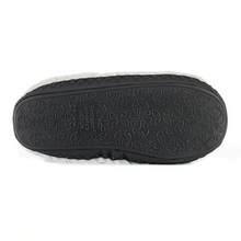 Load image into Gallery viewer, Bedroom Athletics Monroe faux fur slipper with hard sole, light grey, bottom of sole view
