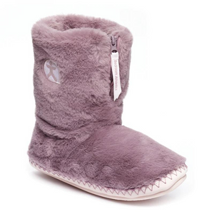Bedroom Athletics Monroe faux fur slipper with hard sole, soft pink