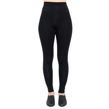 Load image into Gallery viewer, Black bamboo legging, front view
