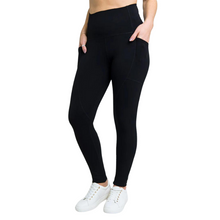 Load image into Gallery viewer, Black bamboo legging with pockets

