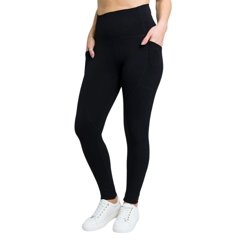 Black bamboo legging with pockets