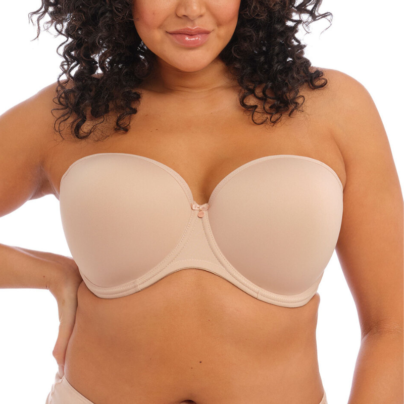 Elomi Smooth Strapless white without straps showing 