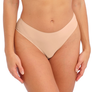 Invisible stretch thong in beige
