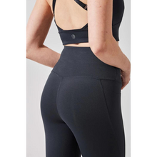 Load image into Gallery viewer, Black high rise legging, rear view close up

