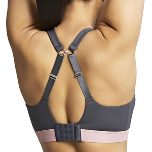 Panache Ultra Perform Underwire Sports Adjustable straps with an optional j-hook grey and pink