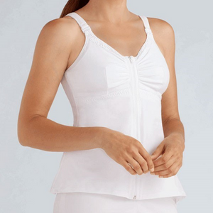 Amoena front close pocketed mastectomy camisole for post surgical recovery