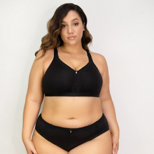 Load image into Gallery viewer, Curvy Couture Cotton Lux Non Wire Bralette black 
