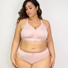 Load image into Gallery viewer, Curvy Couture Cotton Lux Non Wire Bralette soft pink 
