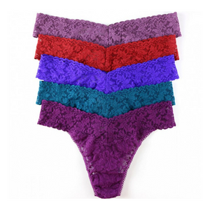 Hanky Panky Signature Lace Original Rise Thong showing assorted colors 