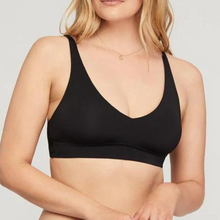 Load image into Gallery viewer, Montelle Mysa Bralette  no-show bra Removable pads Adjustable straps  Wire-free black
