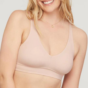 Montelle Mysa Bralette  no-show bra Removable pads Adjustable straps  Wire-free Ethically made beige