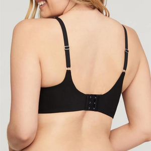 Montelle Mysa Bralette  no-show bra Removable pads Adjustable straps  Wire-free Ethically made black