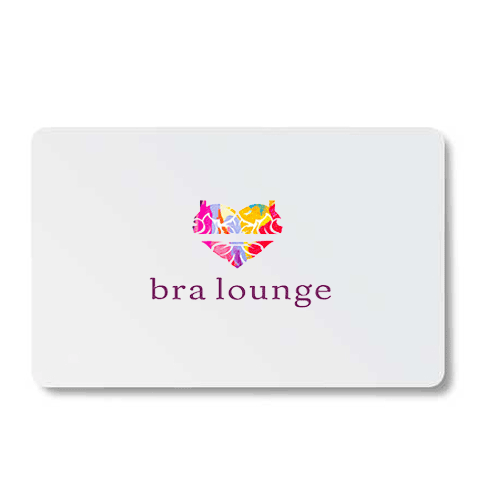 white bra lounge gift card with logo