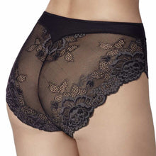 Load image into Gallery viewer, back view Janira Milano Greta Brief floral black lace 
