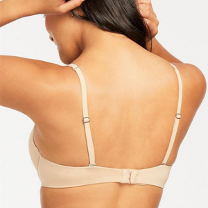 Montelle Allure Push Up Convertible straps can be styled classic, crisscross, or halter light pink back of bra