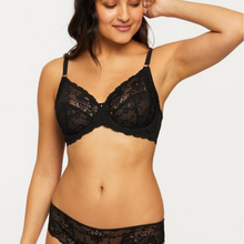 Load image into Gallery viewer, Montelle Muse Lace Full Cup beige U-back shape black 
